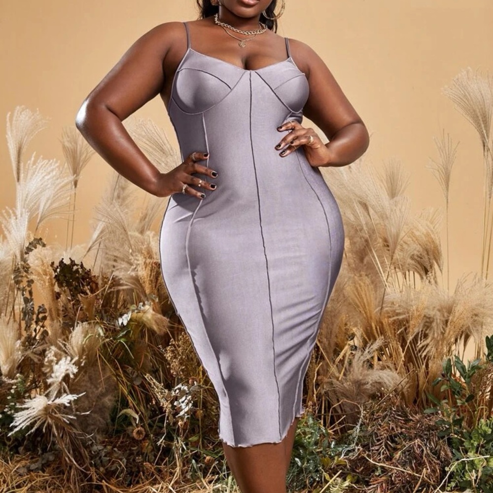 Body con  dusty-silver dress